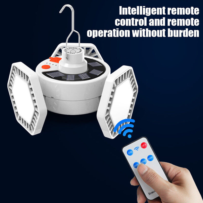 3-Sided Stable Camping Light, Rechargeable USB Emergency Lamp with Hook for d