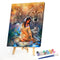 Girl and Wolf Oil Paint By Numbers Kits DIY Craft Coloring Drawing Home Decor