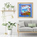 Frameless Oil Paint By Numbers Window Scenery DIY Canvas Picture Craft Kit Newly