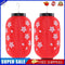 2pcs Lantern Cloth Festival Lanterns Waterproof for Shop Hotel Decor (Red)