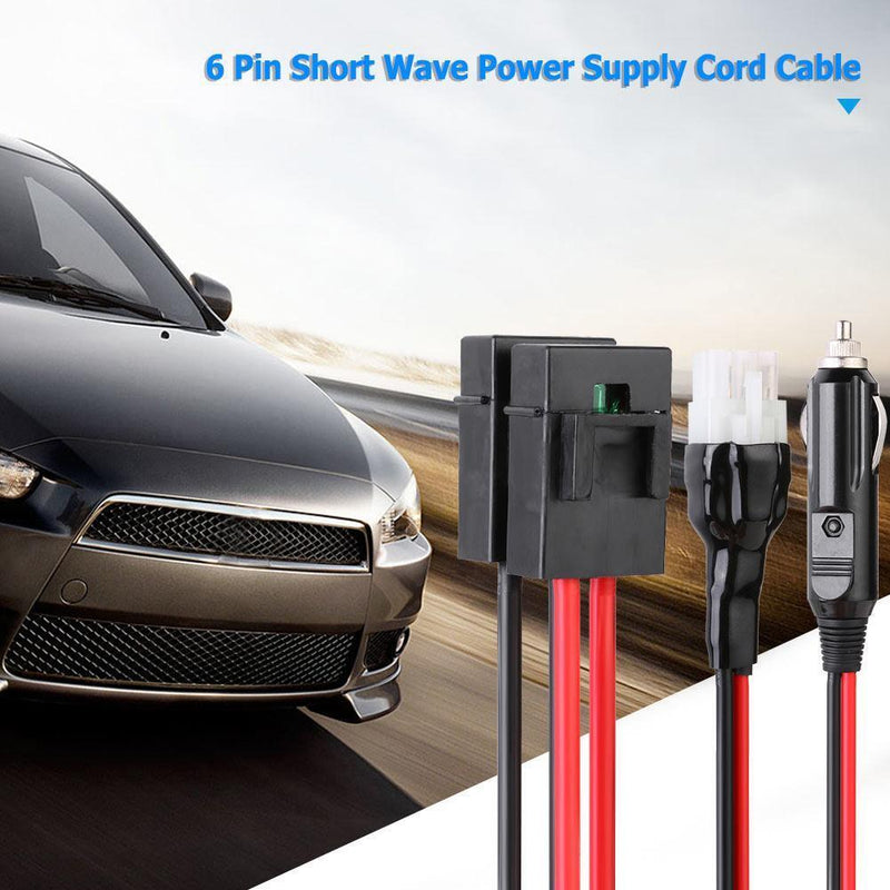 1.5m 30A 6Pin Short Wave Power Cable for Yaesu FT-857D/897D IC-725A/706 Newly