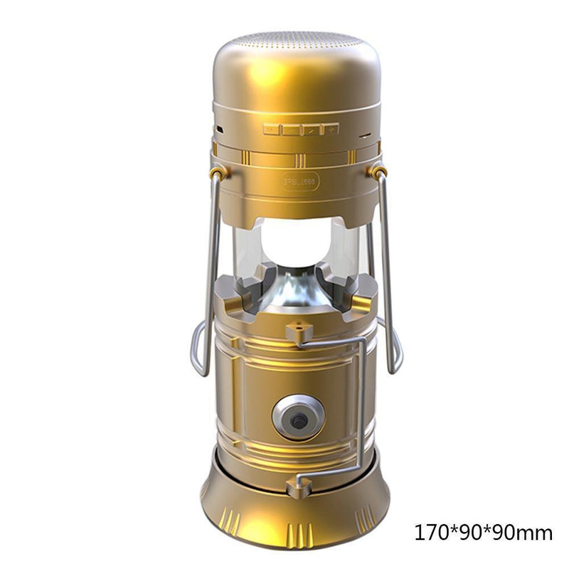 DC 5V 5W Wireless Bluetooth-compatible Speaker Solar Energy Flashlight Torc