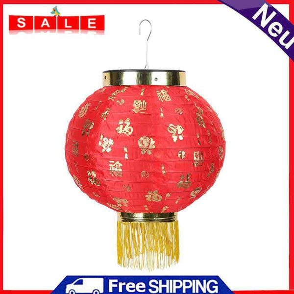 Waterproof Blessing 10 Inch Chinese Tassel Lanterns Festival Decor (20pcs)