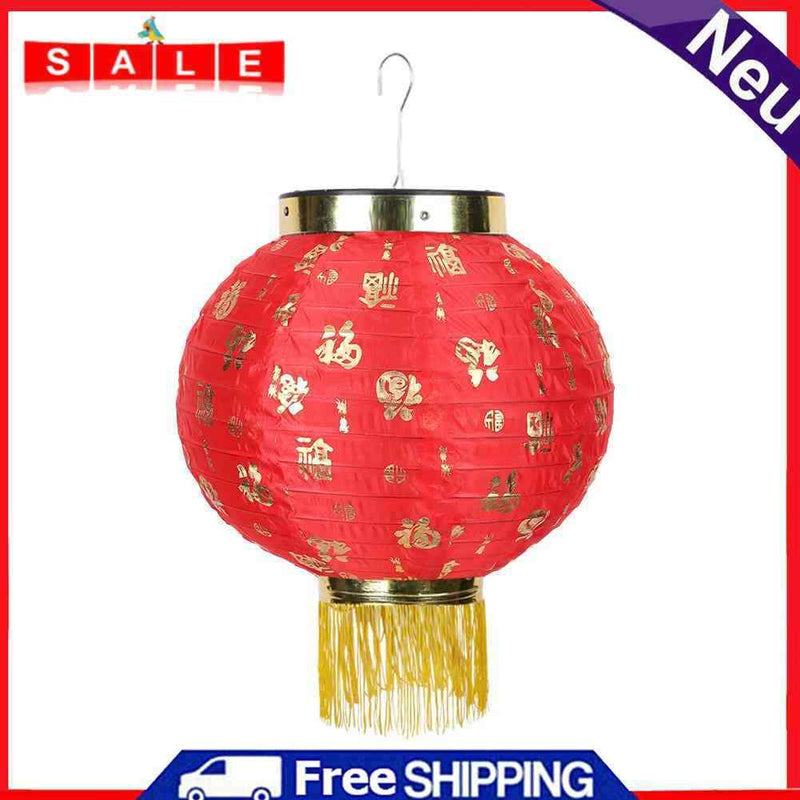 Waterproof Blessing 10 Inch Chinese Tassel Lanterns Festival Decor (20pcs)