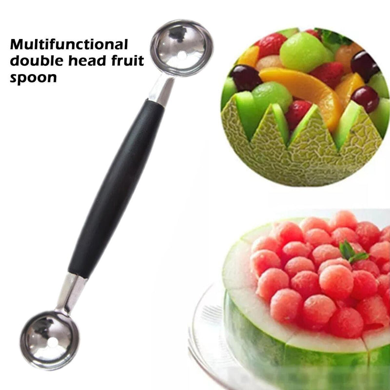 Kitchen Scoop Baller Ended Melon Double Ball Craft Maker Stainless Steel#