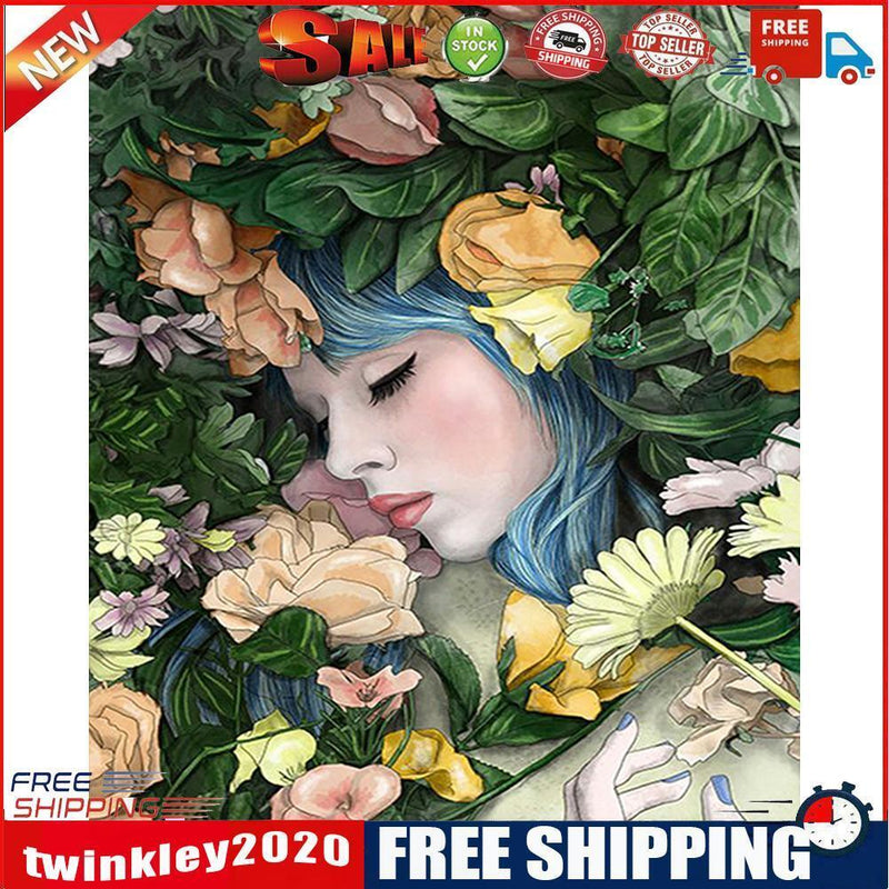 Paint By Numbers Kit DIY Beauty in Flowers Colouring Oil Art Picture Craft