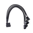 4pin IDE Molex to 4-Port 3Pin/4Pin Cooler Cooling Fan Splitter Power Cable