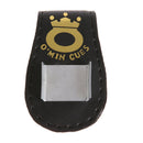 Pool Billiards Snooker Leather Magnetic Belt Clip Chalk Holder (Black