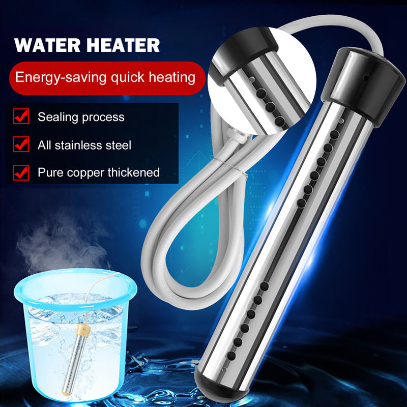 2500W/3000W Electric Water Heater Portable Bathtub Bucket Fast Heating Sticks