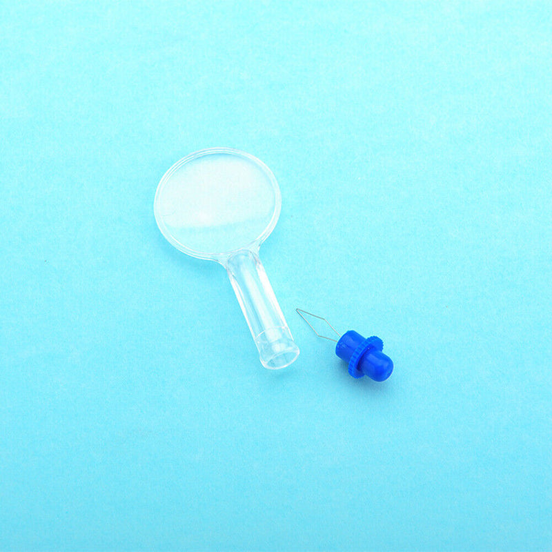 Needle Threader with Magnifying Glass for Elderly Sewing Needle DIY Guide Tools