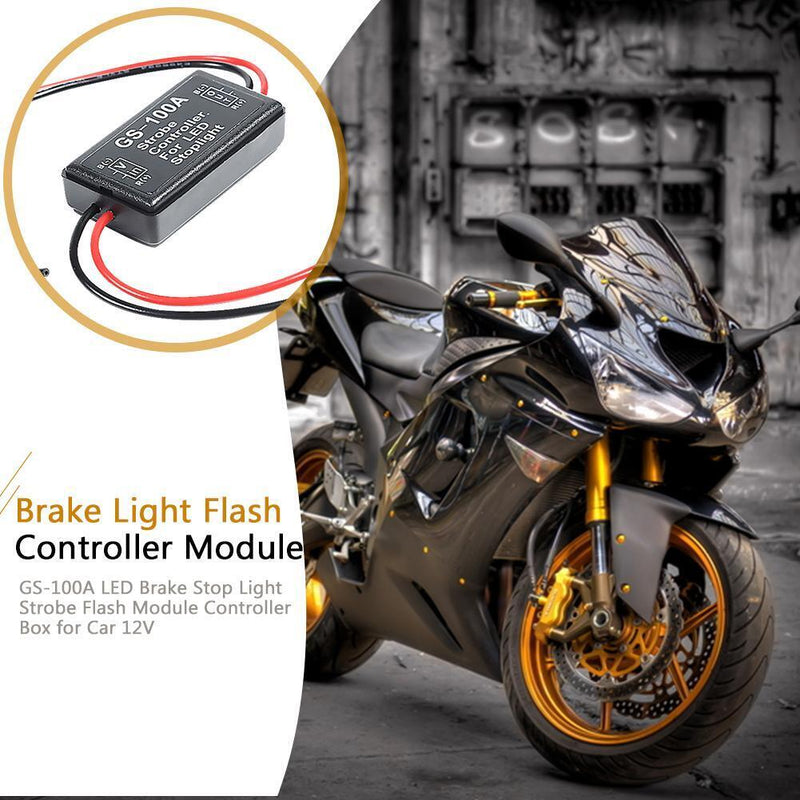 GS-100A LED Brake Stop Light Strobe Flash Module Controller Box for Car 12V