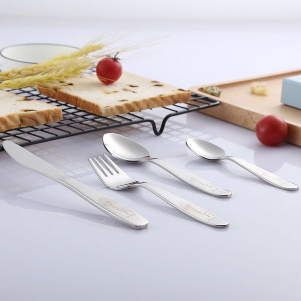 Western-style Children Tableware Spoon Fork Set Kid Cutlery Baby Flatware