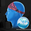 Printed Lycra Yoga Headband Bandanas Fitness Hair Band Headdress (Red)