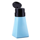Cone-Shape 220ml Refillable Bottles Nail Pump Liquid Container(Light Blue)