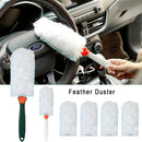Reusable Anti-static Dust Cleaner Feather Duster Home Cleaning Plastic Handle