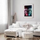5D DIY Diamond Painting Kit Full Round Drill Confrontation Wolves Mosaic Picture