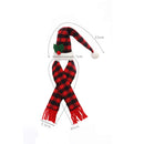 Christmas Wine Bottle Bag Washable Plaid Bottle Cap Portable Home Party Ornament