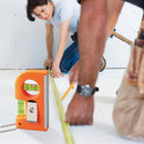 2 in 1 Mini Level Tool 2 Bubble Spirit Leveler Metal Chain Hook (Orange)