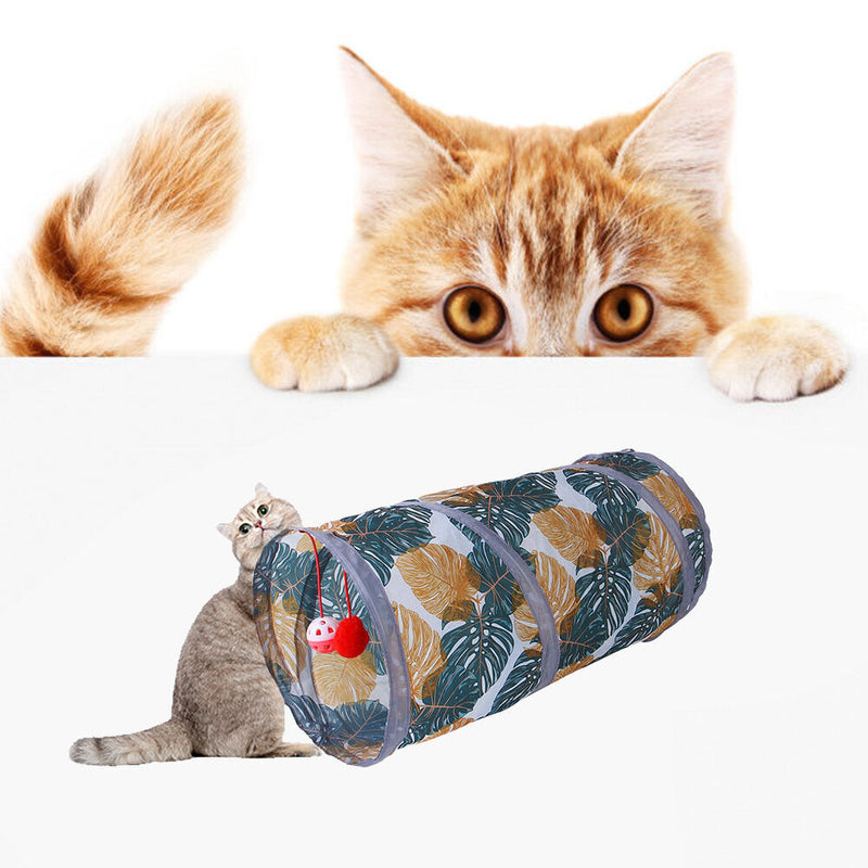 Pet Cat Tunnel Toys Foldable Kitten Training Interactive Fun Rabbit Play Tunn