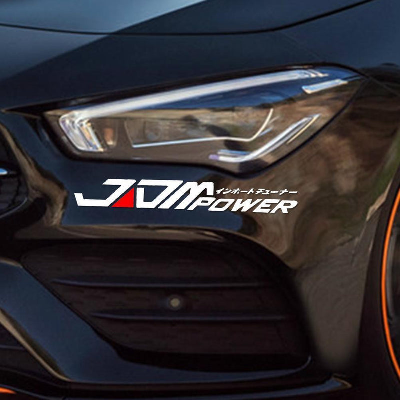 JDM Power Car Stickers Reflective Bumper Styling Decals Decoration Accessorie