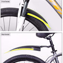 2pcs MTB Bike Mudguard Wings Set Cycling Bicycle Front Rear Fender (Yellow)