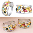 For woman Party Ring Zircon Rings Hollow Out Design Round Square Pear Fashion