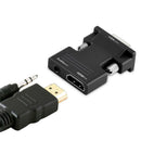 PC 1080P 3.5mm Audio Cable Audio Output Converter HDMI Female to VGA Male