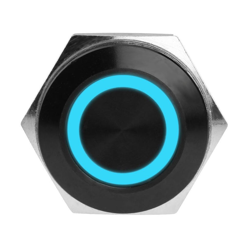 16 Waterproof mm Self Reset Metal Computer Pushbutton with Light