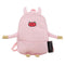 Women Canvas Lovely Cartoon Pig Shape Causal Backpack Shoulder Bag(Pink)