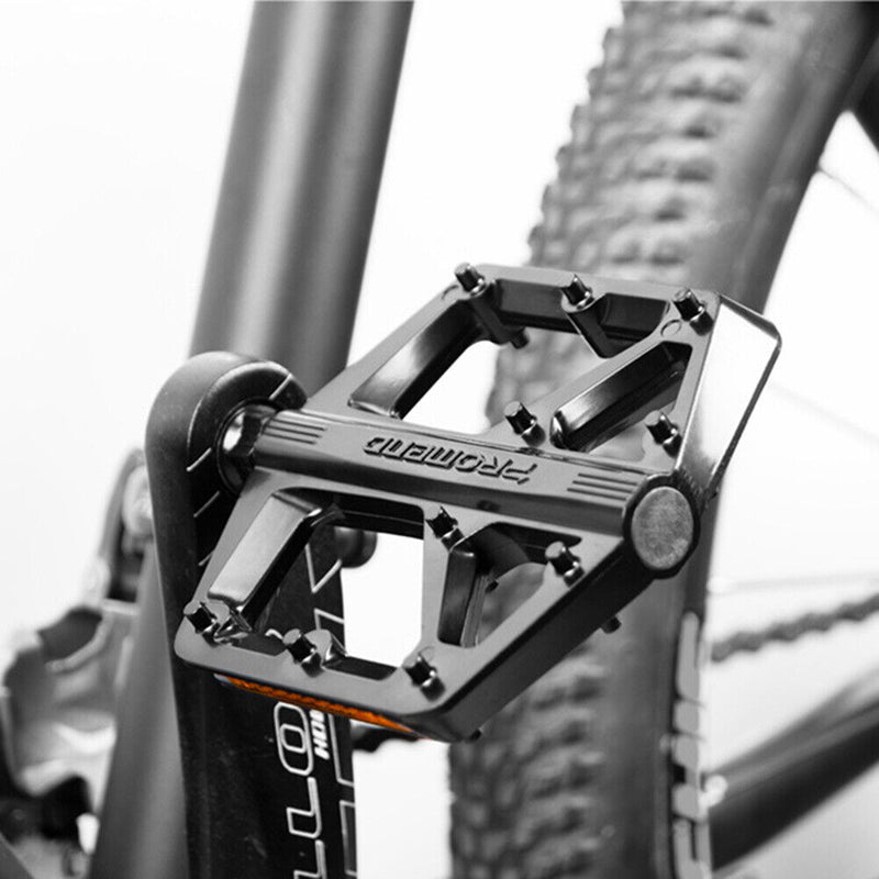 PROMEND Mountain Bike Aluminum Alloy Pedals with Reflector Footpegs Cycling Part