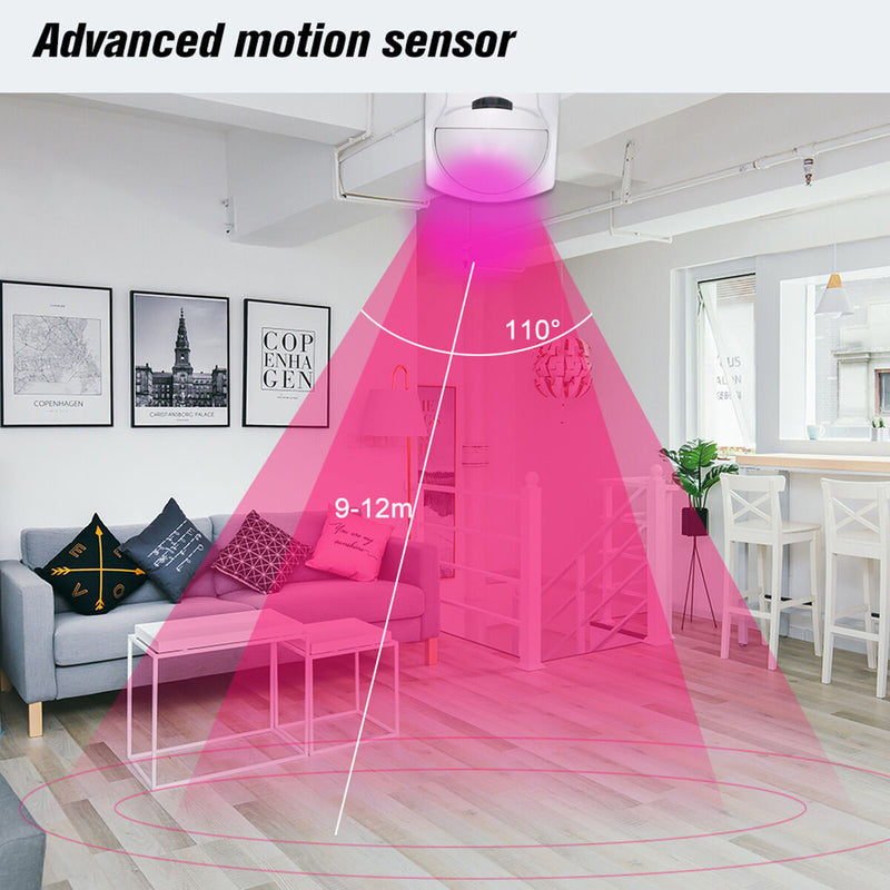 Motion Sensor Alarm, Wireless PIR Human Body Infrared Motion Sensor Detecto