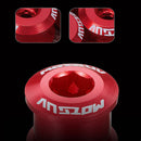 MOTSUV 5x MTB Bicycle Chainring Bolts Disc Chainwheel Screws (Red 6.4mm) Newly