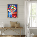 Diamond Painting Kit National Flag Bouquet Full Round Rhinestone Wall