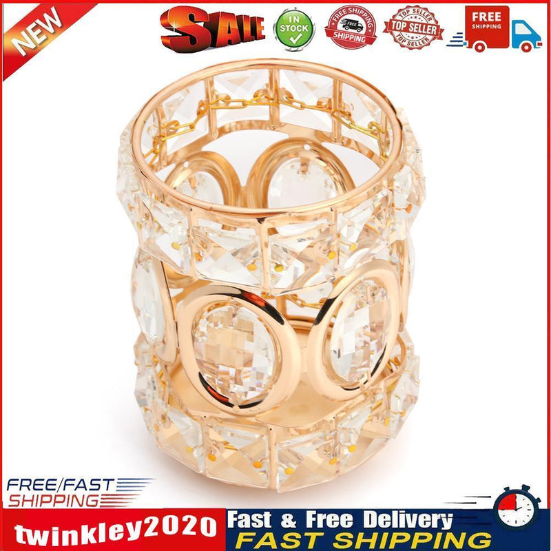 Crystal Makeup Brush Eyebrow Pencil Storage Box Jewelry Cosmetic Organizer Newly