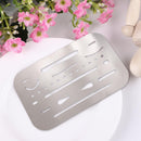 Stainless Steel Erasing Shield Hollow Out Drawing Drafting Rulers Tool