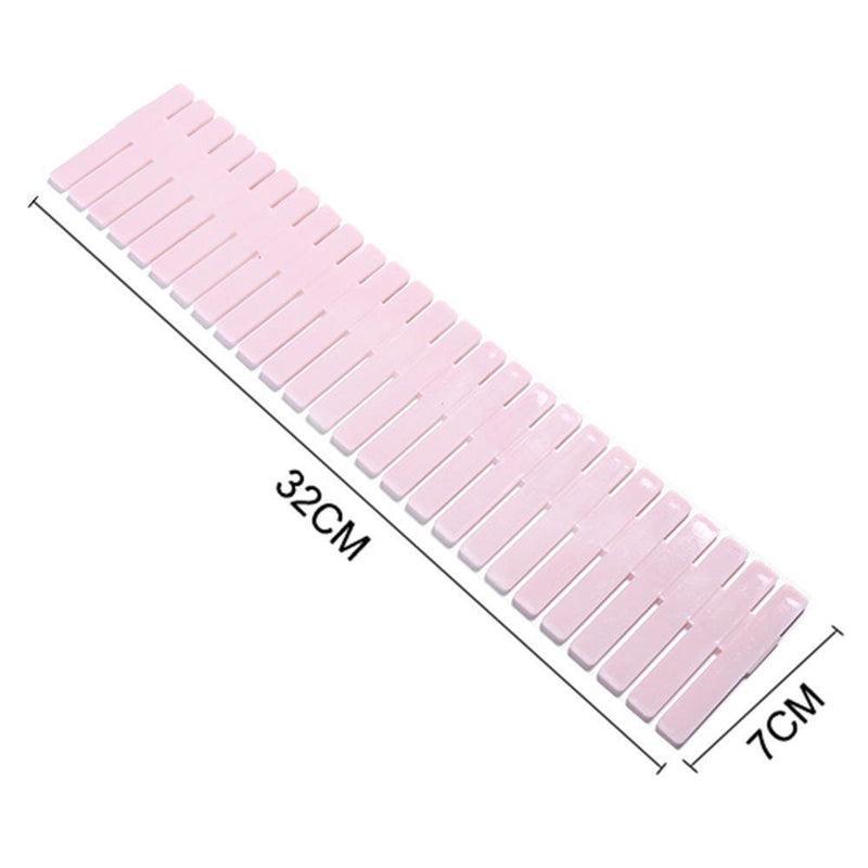 DIY Drawer Divider Household Storage Box Partition Board (8pcs Light Pink)