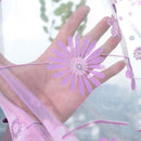 Floral Printed Tulle Voile Window Curtain Sheer Drape 200x100CM Purple