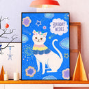 Diamond Painting Full Round Drill 5D Rhinestone Pictures DIY Star Flower Cat Kit