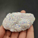 1pc White Angel Aura Quartz Point Electroplated Crystal Cluster Druzy A2Q0