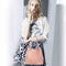 4pcs Set Women Bag Fashion Solid PU Single Shoulder Messenger Bags(Pink)