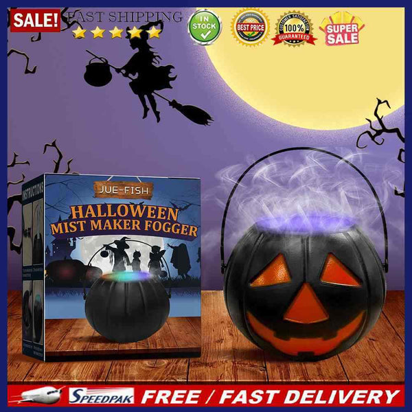 Halloween Jar Atomizing Light Holiday Party Prop Witch Fog Machine for Bar House