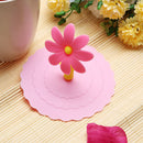 Sunflower Dustproof Reusable Silicone Cup Lid Insulation Cup Cover (Pink) Newly