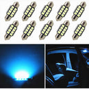10pcs 31/36mm Car Interior Dome Light Replacement Auto License Plate LED Lamps