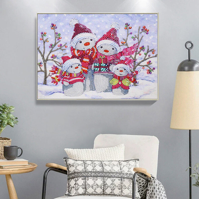 Diamond Painting Kit 5D Special Shaped DIY Christmas Snowman Pictures Craft