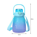 Gradient Water Bottle Portable Sports Leakproof Marker Water Kettle (B) Newly