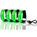 USB Chargeable LED Glowing Armband Sports Night Running Handband Bracelet