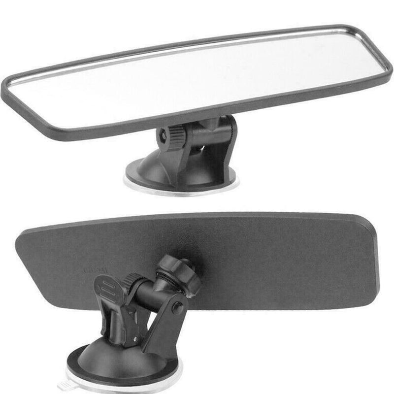 360° Adjustable Car Interior Rear View Mirror w/ Suction Rearview Stick Cup W2K2