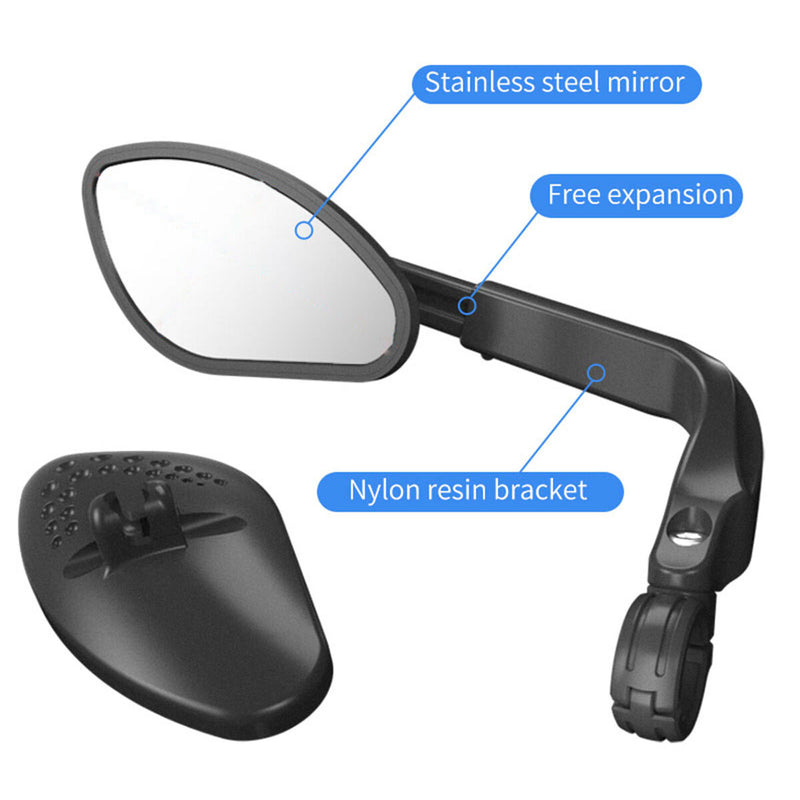 Bike Mirror - MTB Road Bicycle Safe Rear View Mirrors for Handlebar (Left) Newly