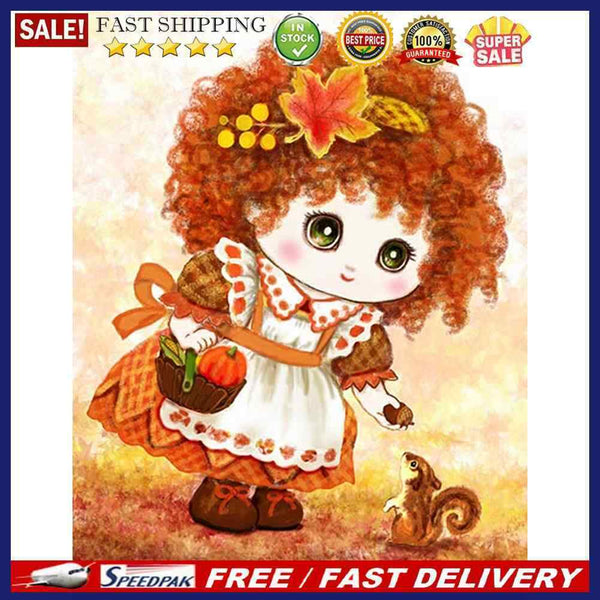 Little Girl 40x50cm Oil Paint By Numbers Picture DIY Painting