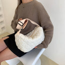 Fashion Quilted Shoulder Handbags Nylon Satchels Bags Solid for Travel Shopping